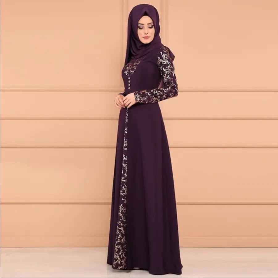 Plus Size Women's Summer Patchwork Dress with Print