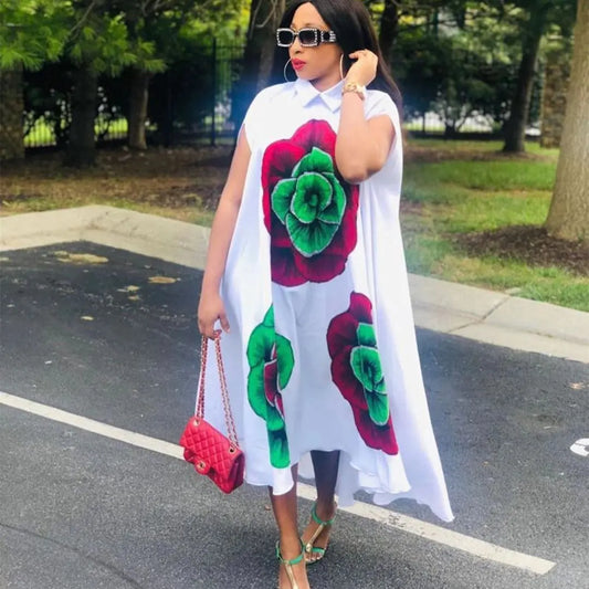 Plus Size Women's African Print Summer Dress