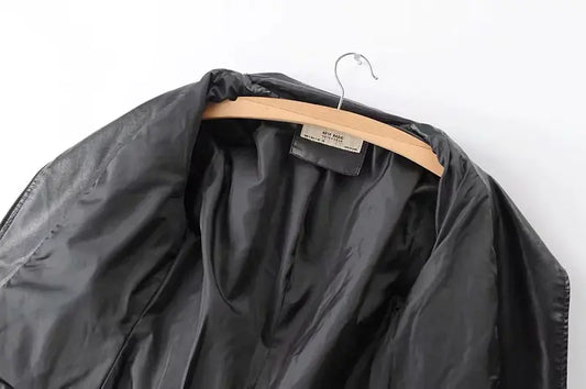 2019 Women's Slim Fit PU Leather Biker Jacket