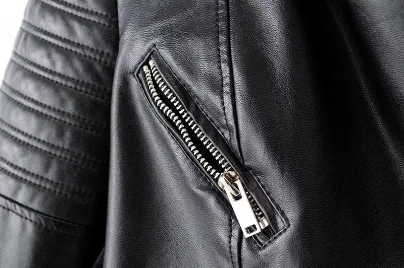 2019 Women's Slim Fit PU Leather Biker Jacket
