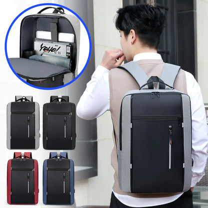 Men's Multi-Functional USB Charging Backpack (Large Capacity)