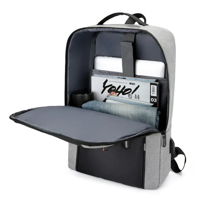 Men's Multi-Functional USB Charging Backpack (Large Capacity)